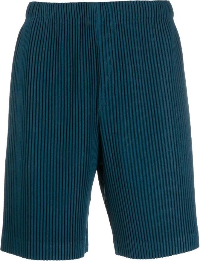 Homme Plissé Issey Miyake Geplooide shorts Blauw