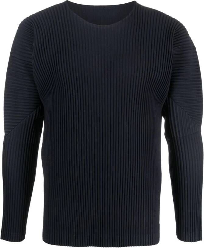 Homme Plissé Issey Miyake Geplooide sweater Blauw