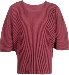 Homme Plissé Issey Miyake Overhemd met plissé-effect Rood