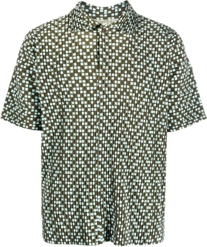 Homme Plissé Issey Miyake Overhemd met print Groen