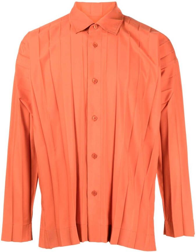 Homme Plissé Issey Miyake Overhemd met plooien Oranje