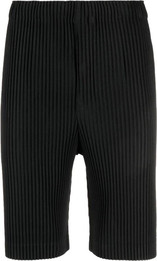 Homme Plissé Issey Miyake Straight shorts Zwart