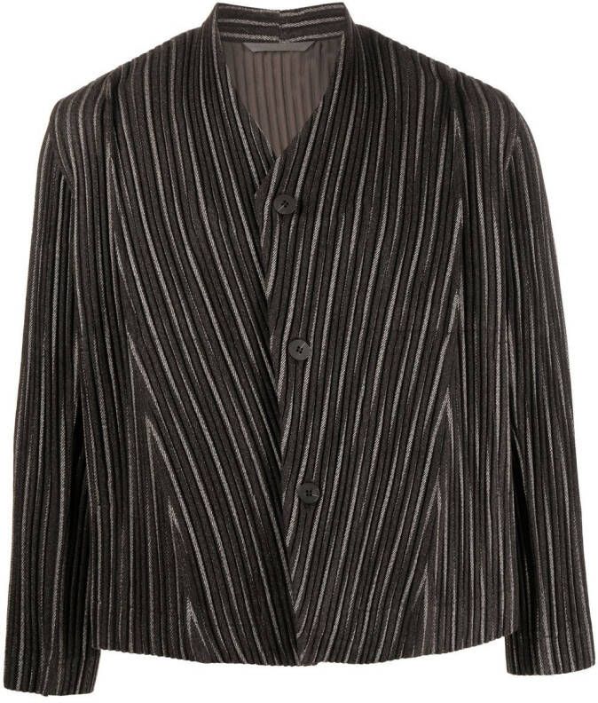 Homme Plissé Issey Miyake Geplooide blazer Groen