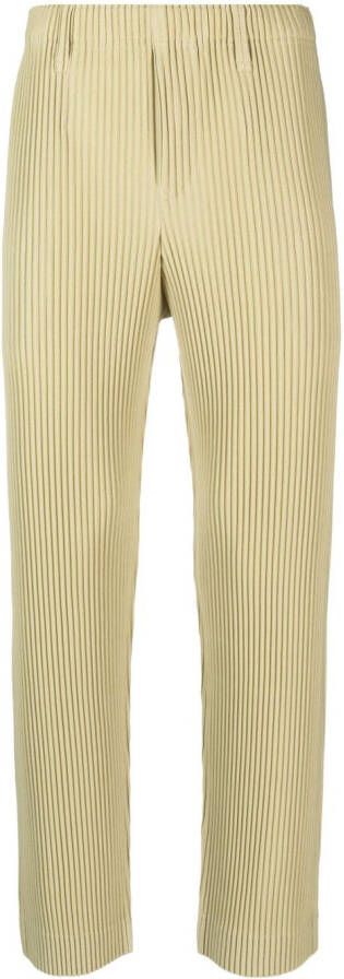 Homme Plissé Issey Miyake Slim-fit plooibroek Zwart