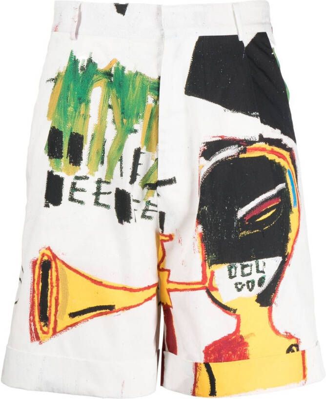 Honey Fucking Dijon Shorts met print Wit