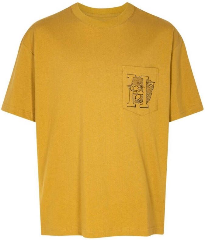 Honor The Gift T-shirt met zakdetail Geel