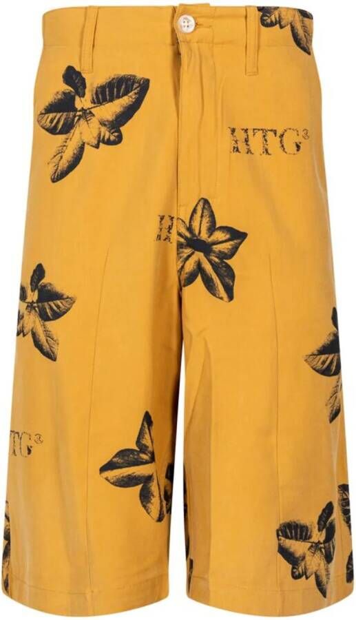 Honor The Gift Shorts met bloemenprint Geel