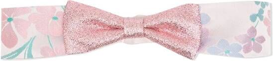 Hucklebones London Haarband met bloe print Roze