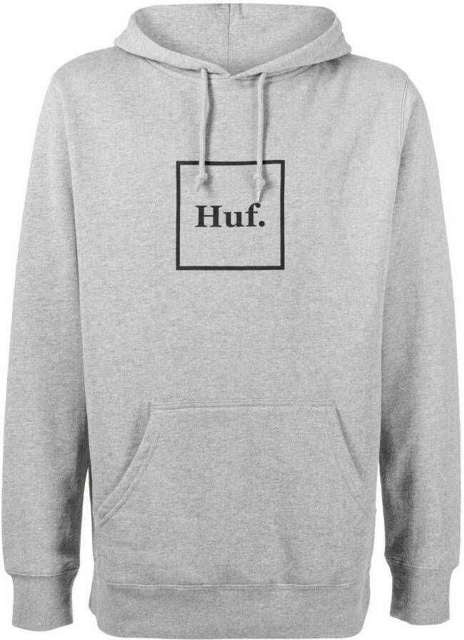 Huf Hoodie met logo Grijs
