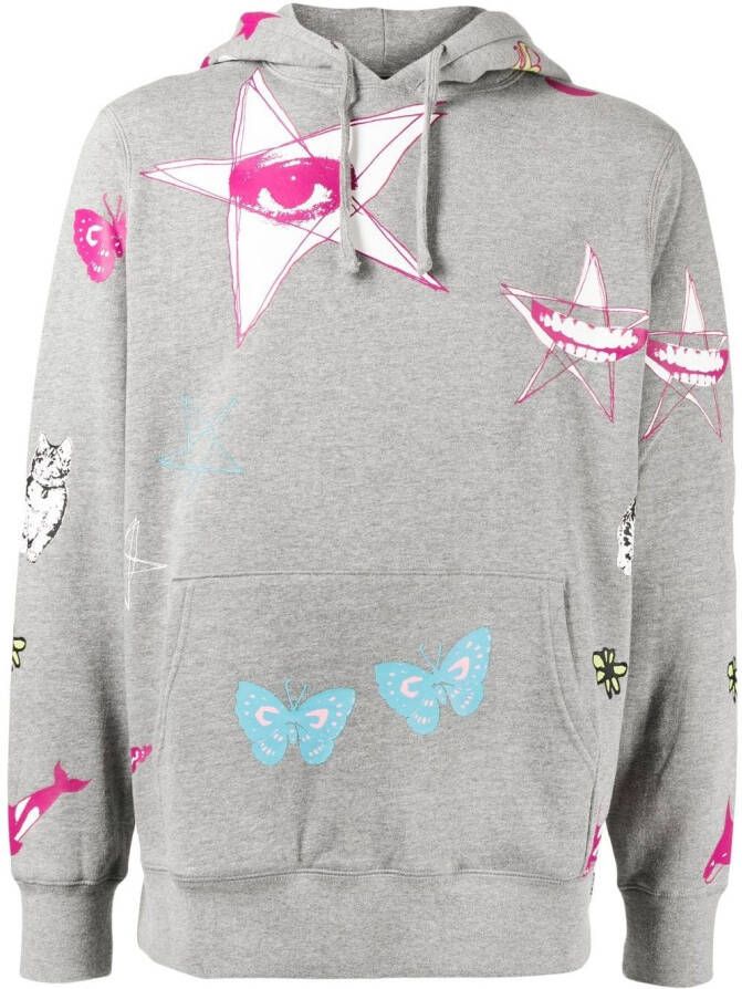 Huf Hoodie met print Grijs