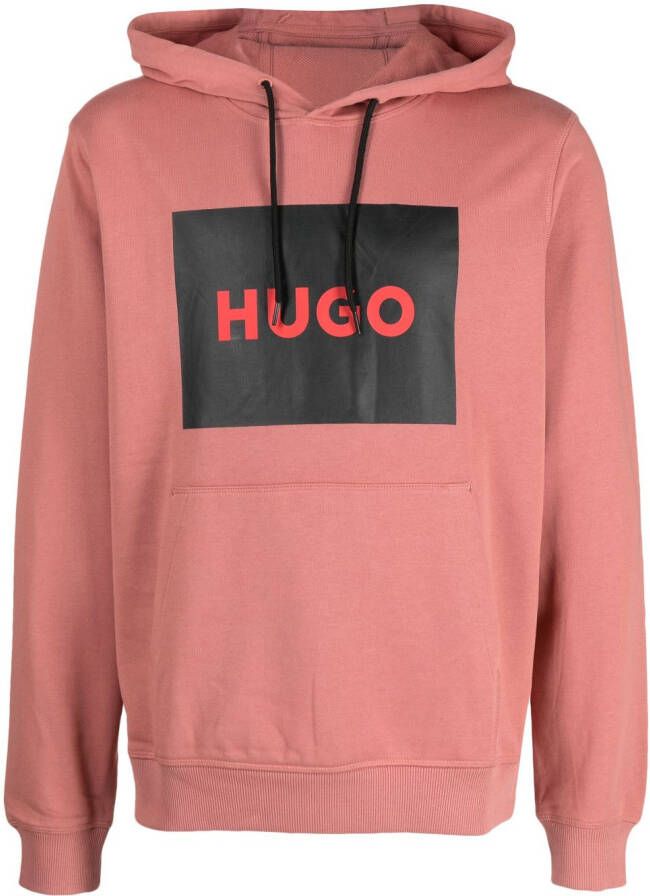HUGO Hoodie met logoprint Rood