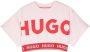 HUGO KIDS Cropped T-shirt Roze - Thumbnail 1