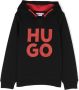 HUGO KIDS Hoodie met logoprint Zwart - Thumbnail 1