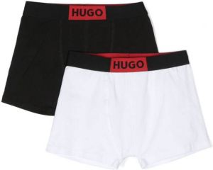 HUGO KIDS Onderbroek met logoprint (set van twee) Wit
