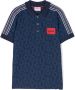 HUGO KIDS Poloshirt met monogram patroon Blauw - Thumbnail 1