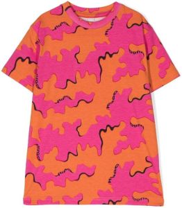 HUGO KIDS Shirt met camouflageprint Roze