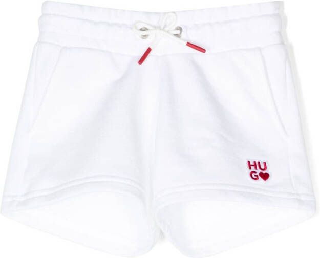 HUGO KIDS Shorts met geborduurd logo Wit