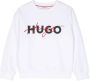 HUGO KIDS Sweater met geborduurd logo Wit - Thumbnail 1