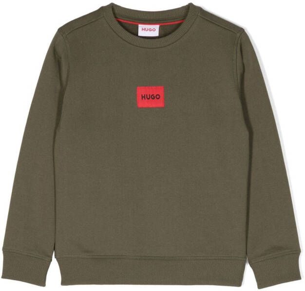 HUGO KIDS Sweater met logoprint Groen