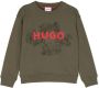 HUGO KIDS Sweater met logoprint Groen - Thumbnail 1