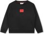 HUGO KIDS Sweater met logoprint Zwart - Thumbnail 1