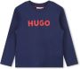 HUGO KIDS T-shirt met logoprint Blauw - Thumbnail 1