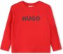 HUGO KIDS T-shirt met logoprint Rood - Thumbnail 1