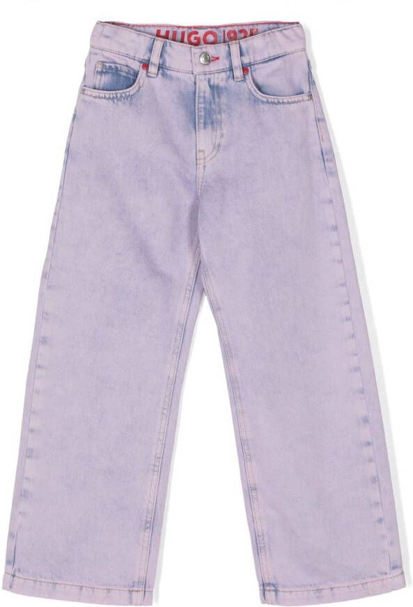 HUGO KIDS Jeans met wijde pijpen Paars