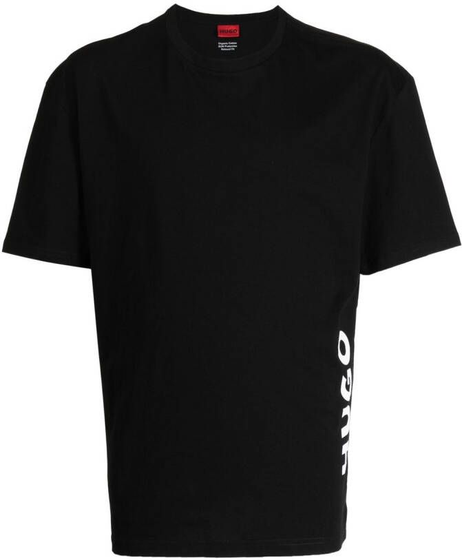 HUGO T-shirt met logoprint Zwart