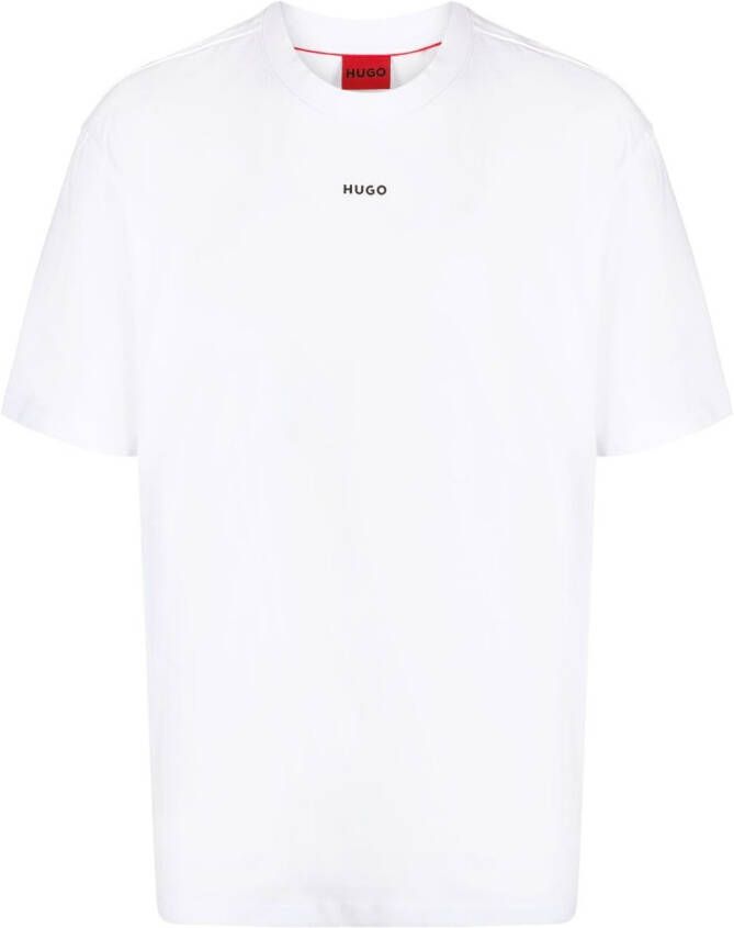 HUGO T-shirt met logoprint Wit