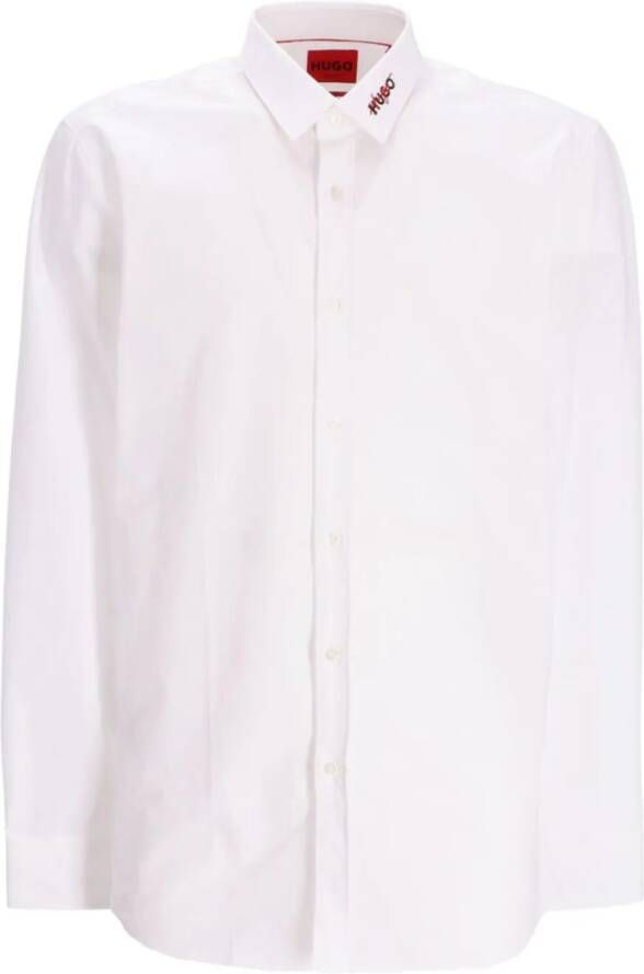 HUGO Overhemd met borduurwerk Wit