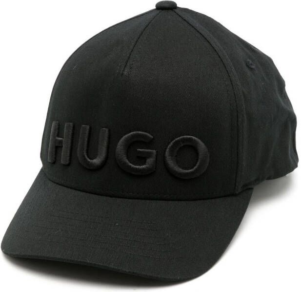 HUGO Pet met geborduurd logo Zwart