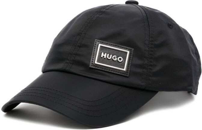 HUGO Pet met logoplakkaat Zwart