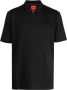 HUGO Poloshirt met halve rits Zwart - Thumbnail 1
