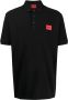 HUGO Poloshirt met logopatch Zwart - Thumbnail 1