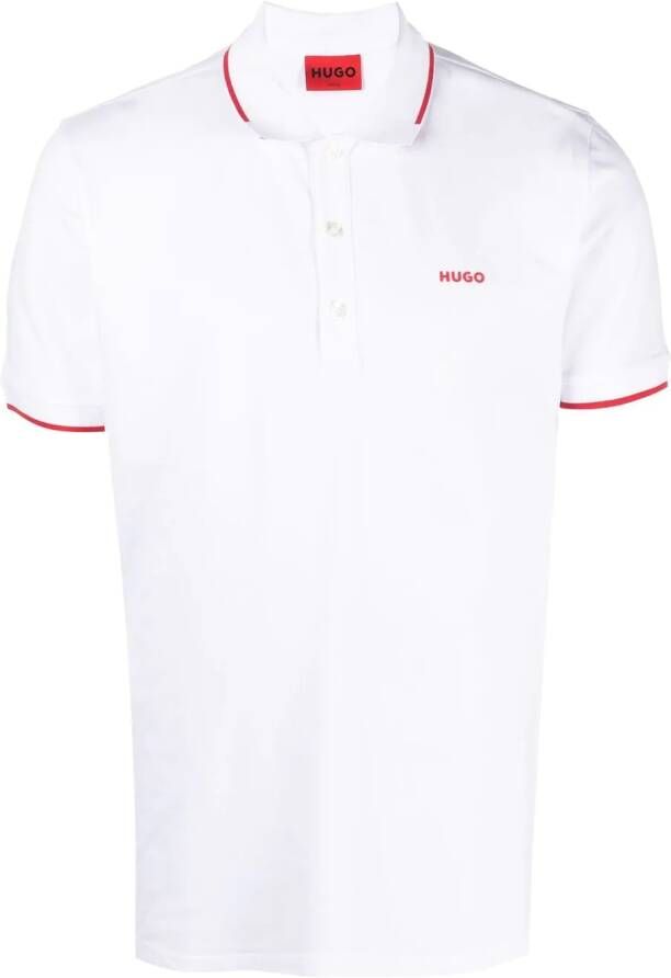 HUGO Poloshirt met logoprint Wit
