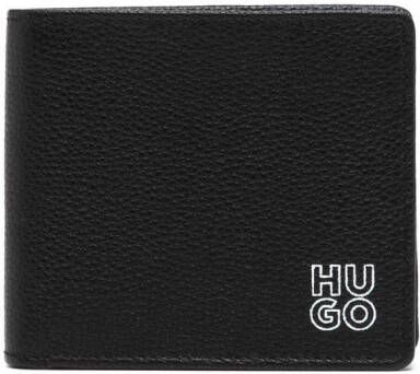 HUGO Portemonnee met logoprint Zwart