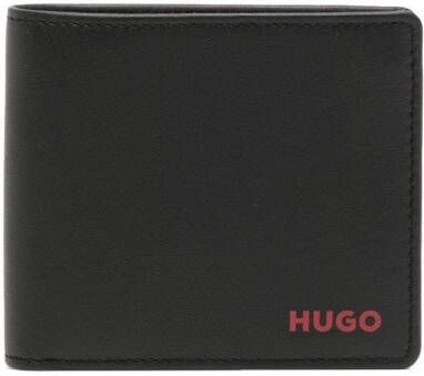 HUGO Portemonnee met logoprint Zwart