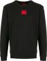 HUGO Sweater met logopatch Zwart - Thumbnail 1