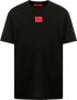 HUGO T-shirt met logopatch Zwart - Thumbnail 1