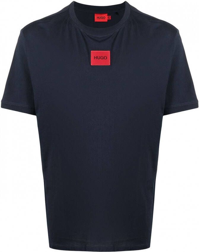 HUGO T-shirt met logoprint Blauw