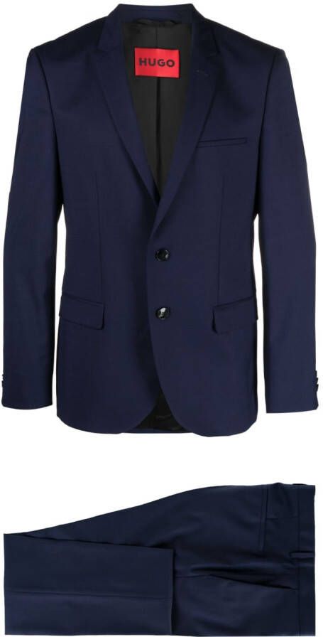 HUGO Wollen pak Blauw