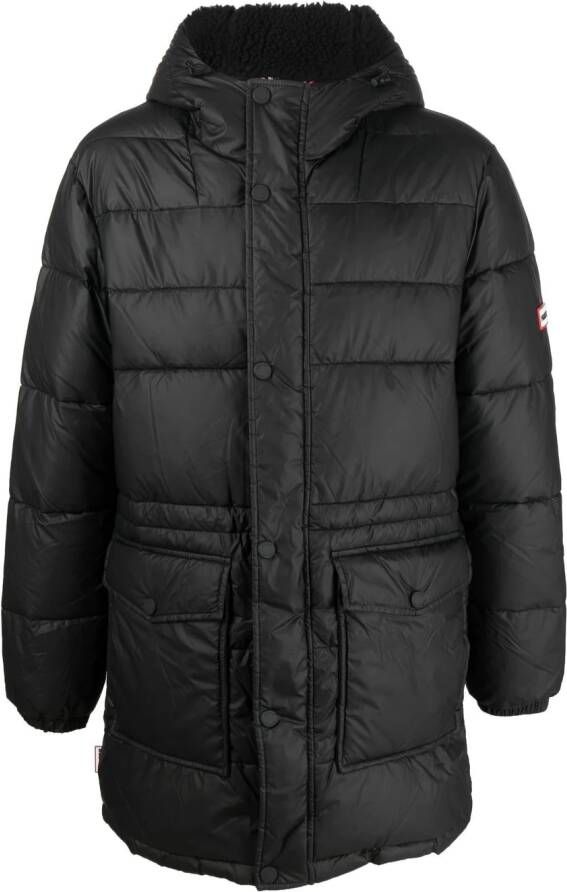 Hunter Donsjas met logopatch Zwart