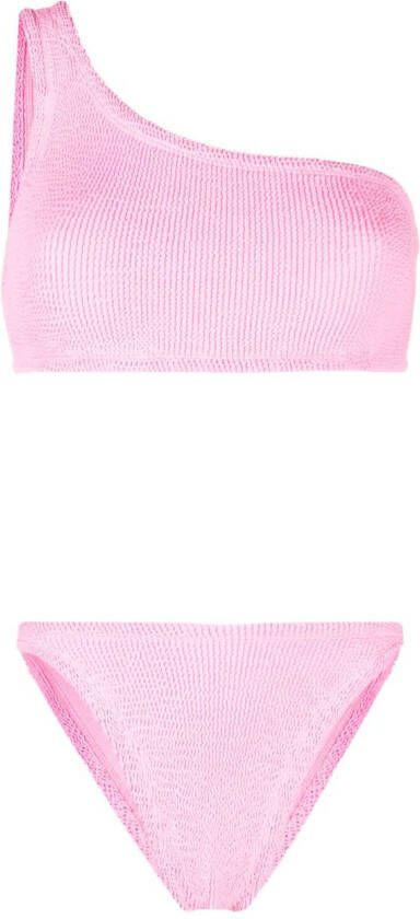 Hunza G Asymmetrische bikini Roze