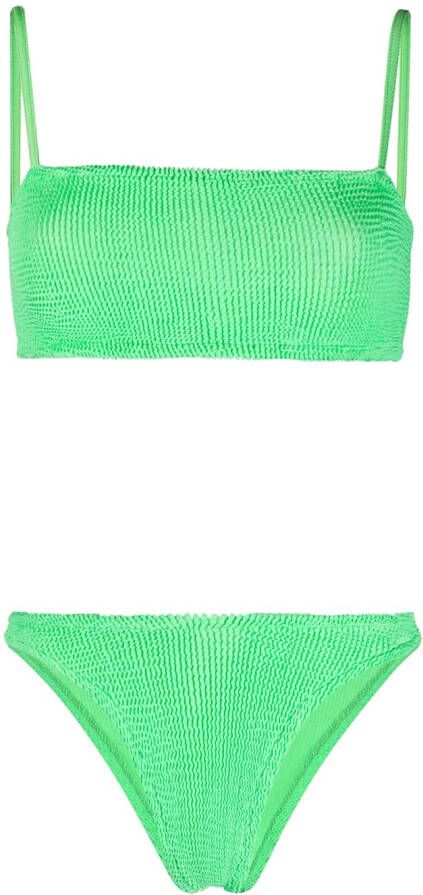 Hunza G Bikini met gekreukt effect Groen