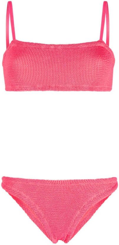 Hunza G Bikini met gekreukt effect Roze