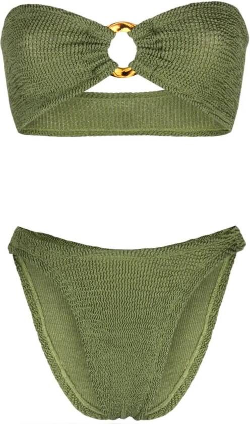 Hunza G Bikini met ringdetail Groen