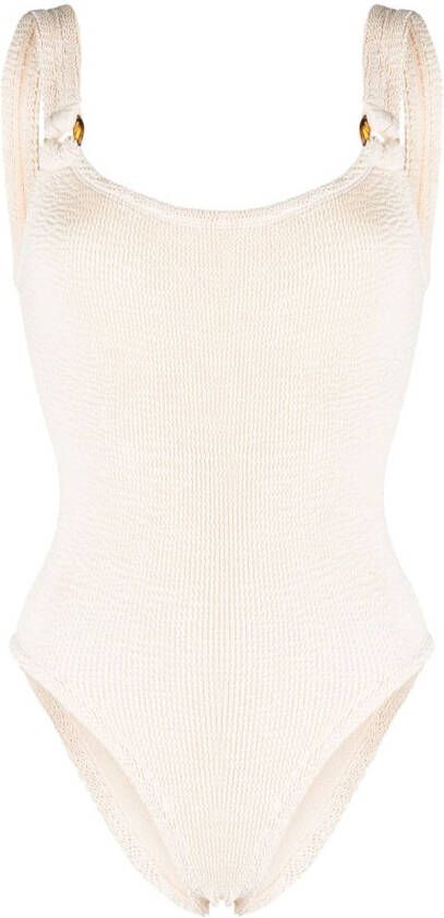 Hunza G Geribbelde onesie Beige