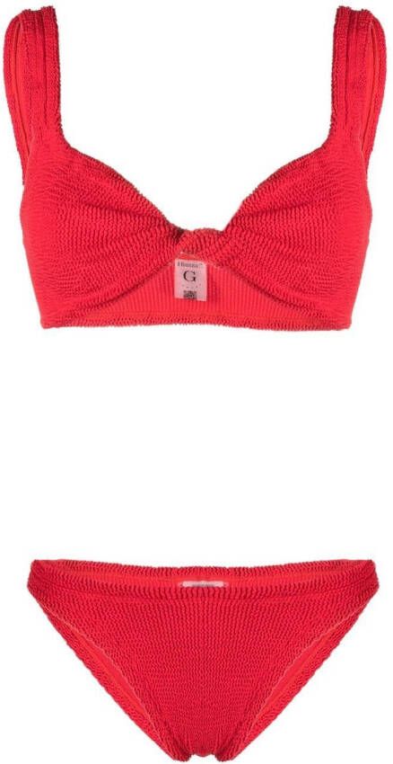 Hunza G Gekreukte bikini Rood