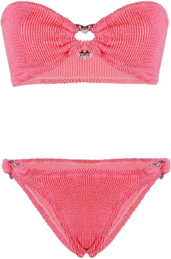 Hunza G Gekreukte bikini Roze